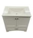 52979 Crisp White Single Sink Bathroom Vanity  30"W