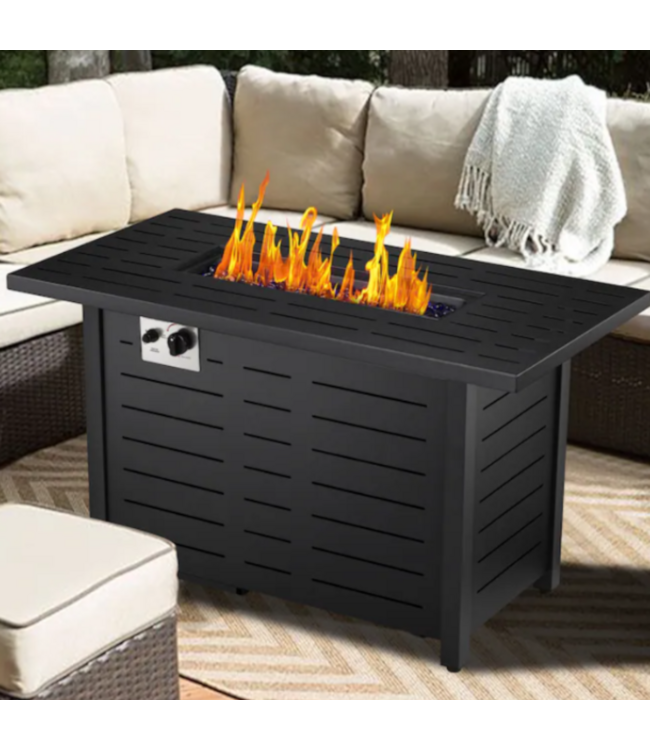 52980 Rectangle Liquid Propane Fire Pit Table