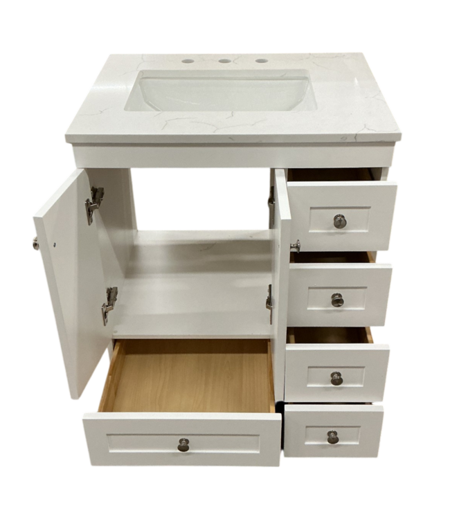 52977 Acclaim White Bathroom Vanity 28"W