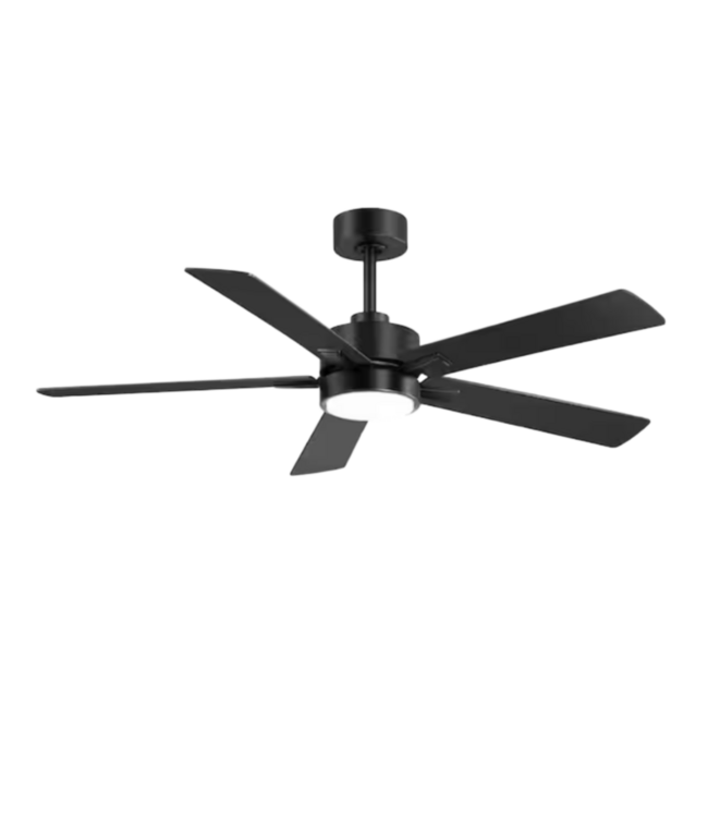 52981 Black 5-Blade Ceiling Fan with LED Light