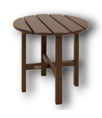 52987 Brown Outdoor Round Side Table 18"