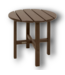 52987 Brown Outdoor Round Side Table 18"
