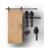 52991 Black Single Barn Door Hardware Kit