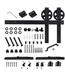 52991 Black Single Barn Door Hardware Kit