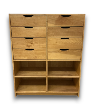 53000 Natural Finish Wood Modern Storage Unit