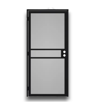 53003 Pasadena Black Steel Security Screen Door 34.75" x 81.75"