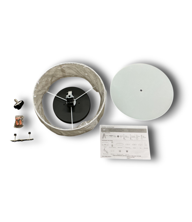 53010 White Indoor Flush Mount Light with Frosted Glass