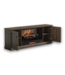 53013 Brown Walnut TV Stand With Infrared Electric Fireplace