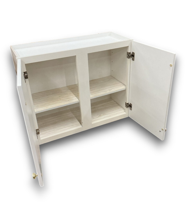 52999 Bright White Upper Wall Cabinet Set of 3pcs