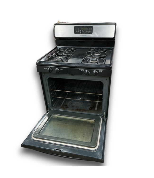 53007 Free Standing Gas Range Black and Stainless Steel
