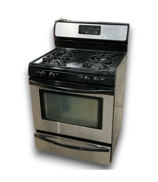 53007 Free Standing Gas Range Black and Stainless Steel