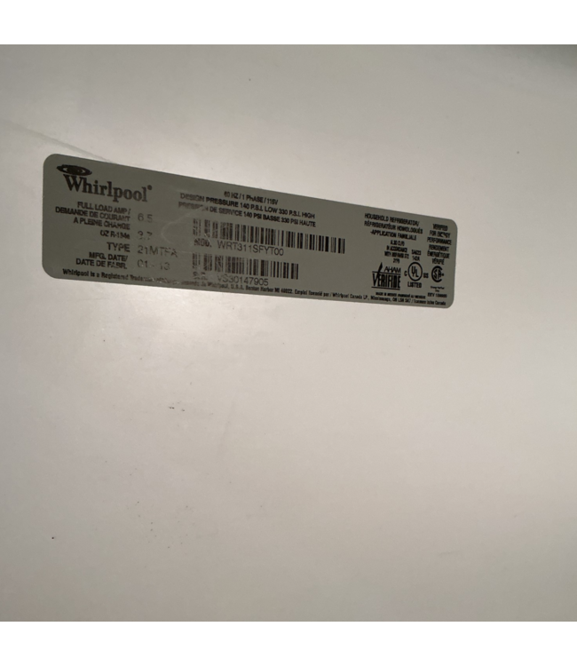 53008 Bisque Top Freezer Refrigerator 21.1 cu. ft.