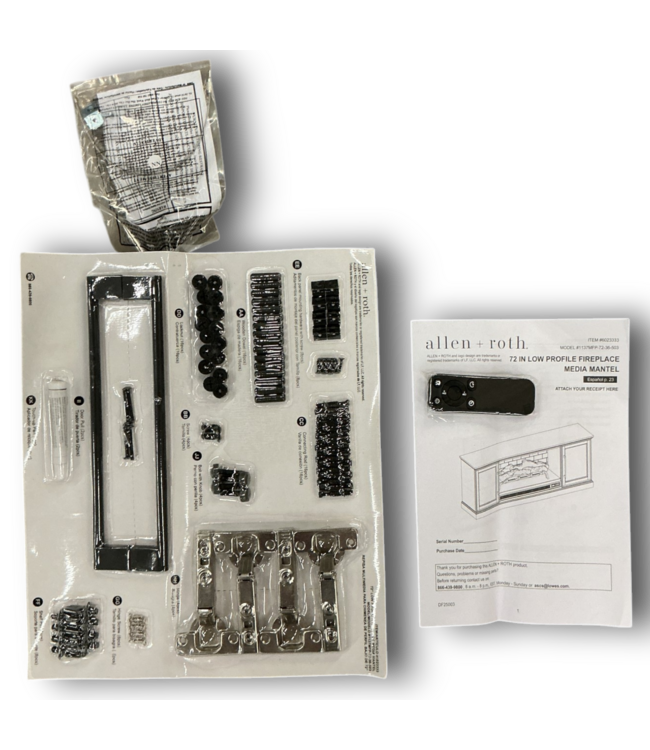 53013 Brown Walnut TV Stand With Infrared Electric Fireplace