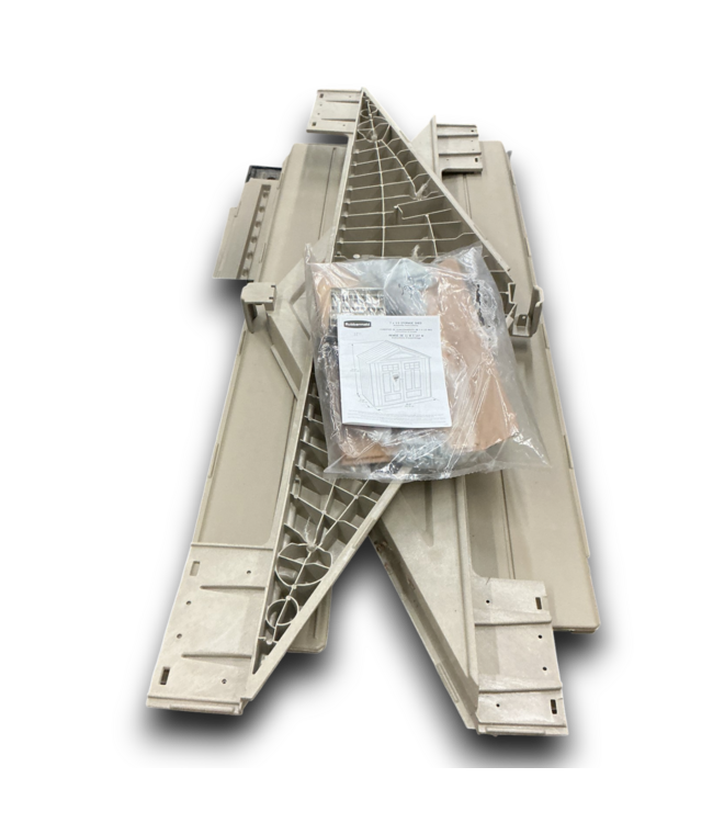 53014 Roughneck Brown Gable Resin Storage Shed 7' x 3'