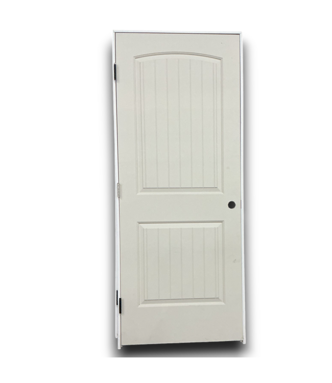 53028 Prehung Top Arch 2 Panel with Design 28 x 80