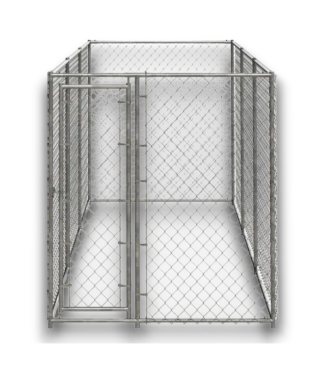 53017 Chain Link Outdoor Unassembled Pet Kennel 10' x 10' x 6'