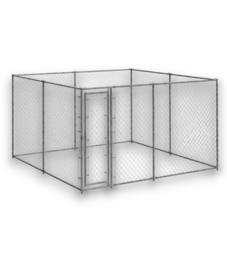 53017 Chain Link Outdoor Unassembled Pet Kennel 10' x 10' x 6'