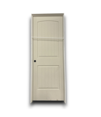 53018 Prehung 2-Ribbed Panel Interior Door RH 29.75" x 79.75"