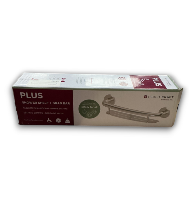 53031 Stainless Steel Shampoo Shelf & Grab Bar 16"