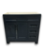 53035 Cauley Navy Blue Bathroom Vanity Base 36"