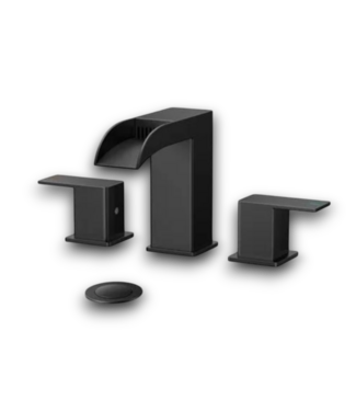 53041 Matte Black 2-Handle Widespread Bathroom Faucet