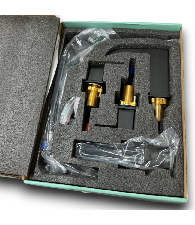 53041 Matte Black 2-Handle Widespread Bathroom Faucet