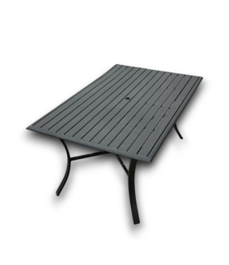 53042 Kenwood Black Outdoor Dining Table 64"
