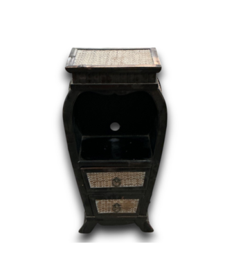53046 Espresso Weave Side Table