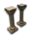 53047 Vintage Brass Plant Stand Set of 2