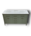 53048 Minty Green Double Bathroom Vanity w/Top 60"