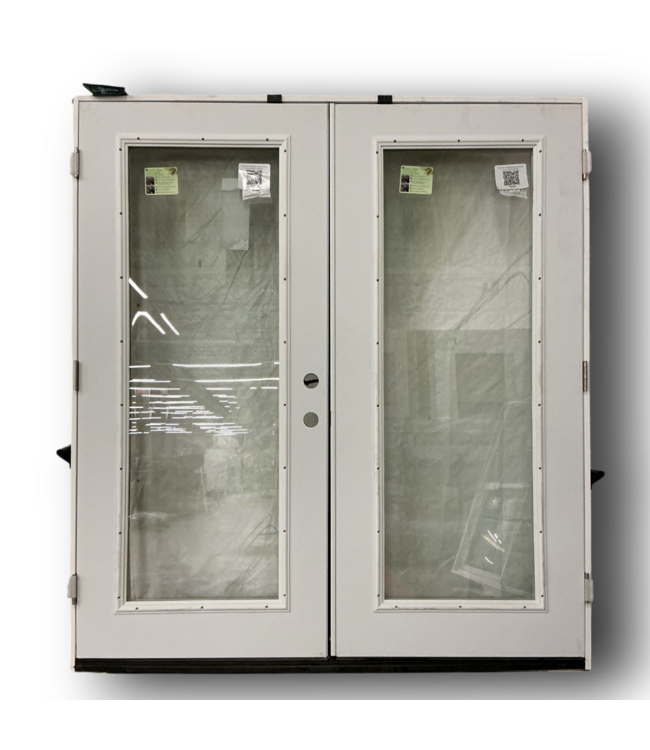 53052 Primed French Full Lite Prehung Patio Door 72"W x 80"H