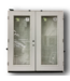 53052 Primed French Full Lite Prehung Patio Door 72"W x 80"H
