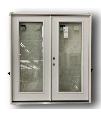 53052 Primed French Full Lite Prehung Patio Door 72"W x 80"H