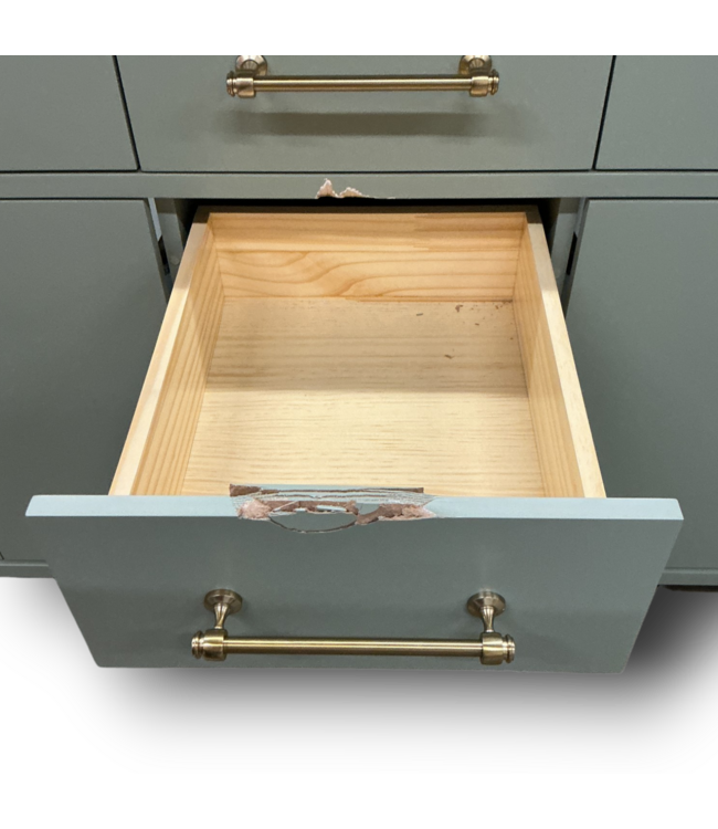 53048 Minty Green Double Bathroom Vanity w/Top 60"