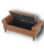 53051 Saddle Brown Ottoman End of Bed Storage Bench 51"