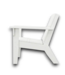 53065 Irving White HDPE Stationary Chair With Slat Seat