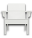 53065 Irving White HDPE Stationary Chair With Slat Seat