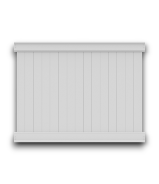 53068 Emblem White Privacy  Vinyl Flat Top Fence Panel 6' x 8'