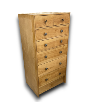 53073 Blonde Wood Tall Dresser 27.125"W