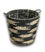 53075 Tapered Woven Basket with Handles Black and White