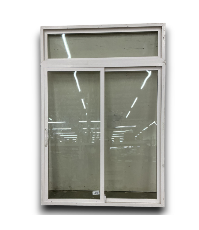 53077 White Vinyl Sliding Patio Door w/Transom 70.75" x 103.5"H