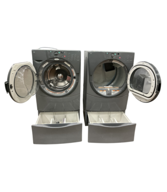 53086 Duet Pewter Electric Front Load Washer & Dryer Combo