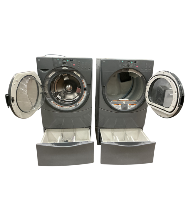 53086 Duet Pewter Electric Front Load Washer & Dryer Combo