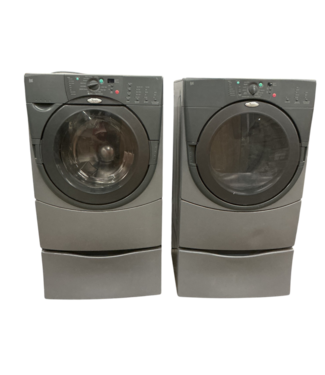 53086 Duet Pewter Electric Front Load Washer & Dryer Combo