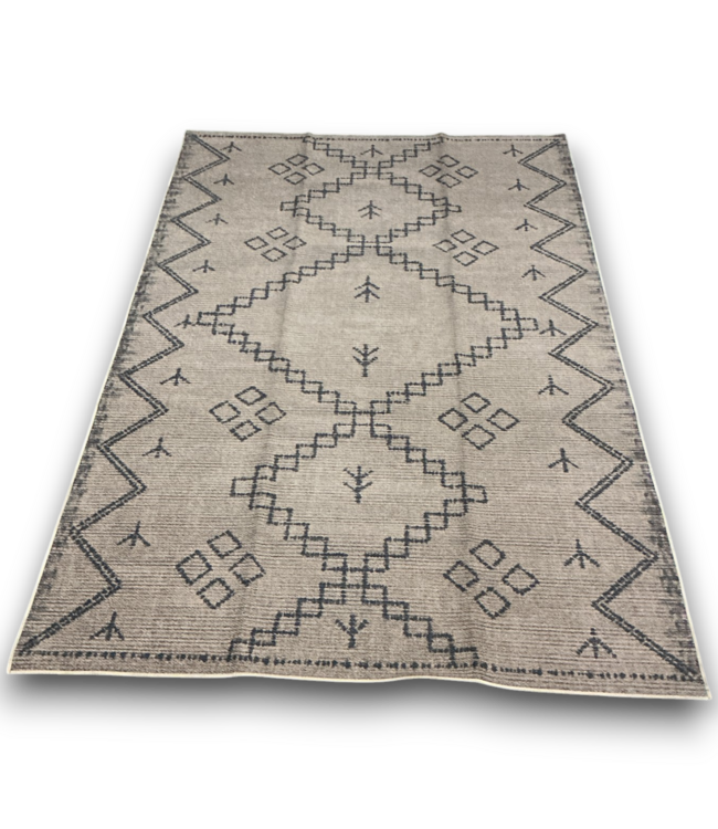 52661 Brown Aztec Design Area Rug 5' x 8'