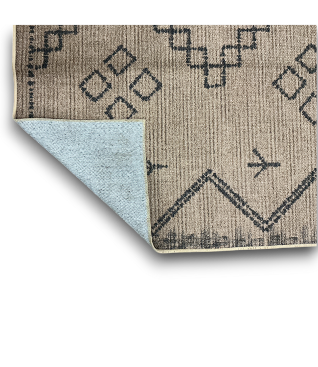 52661 Brown Aztec Design Area Rug 5' x 8'