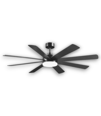 53104 Colossus Matte Black LED Outdoor Ceiling Fan 60"