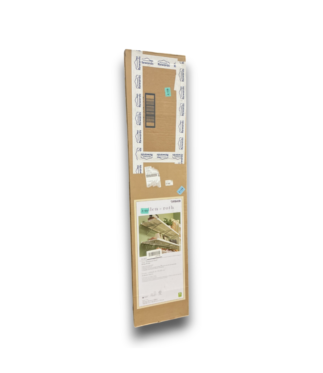 53093 White Ventilated Shelving Wood Closet Shelf Board.
