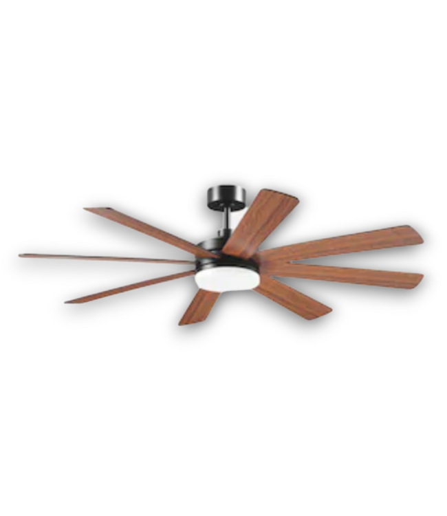 53104 Colossus Matte Black LED Outdoor Ceiling Fan 60"
