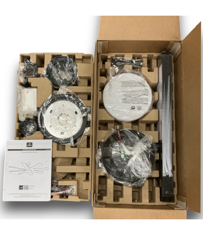 53104 Colossus Matte Black LED Outdoor Ceiling Fan 60"